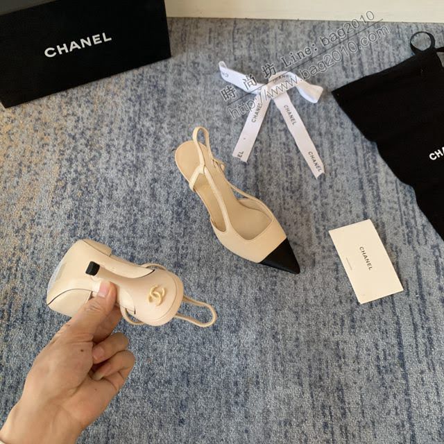 Chanel女鞋 香奈兒2020Cruise新款 小香單鞋 Chanel羊皮高跟涼鞋  naq1117